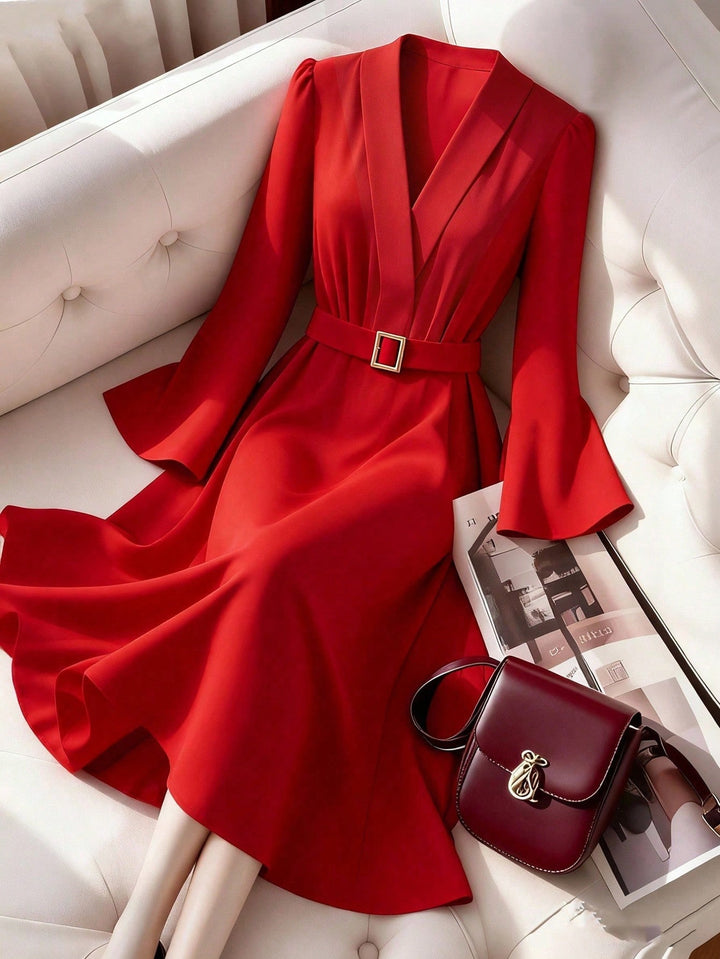Rochie midi SHEIN, roșu