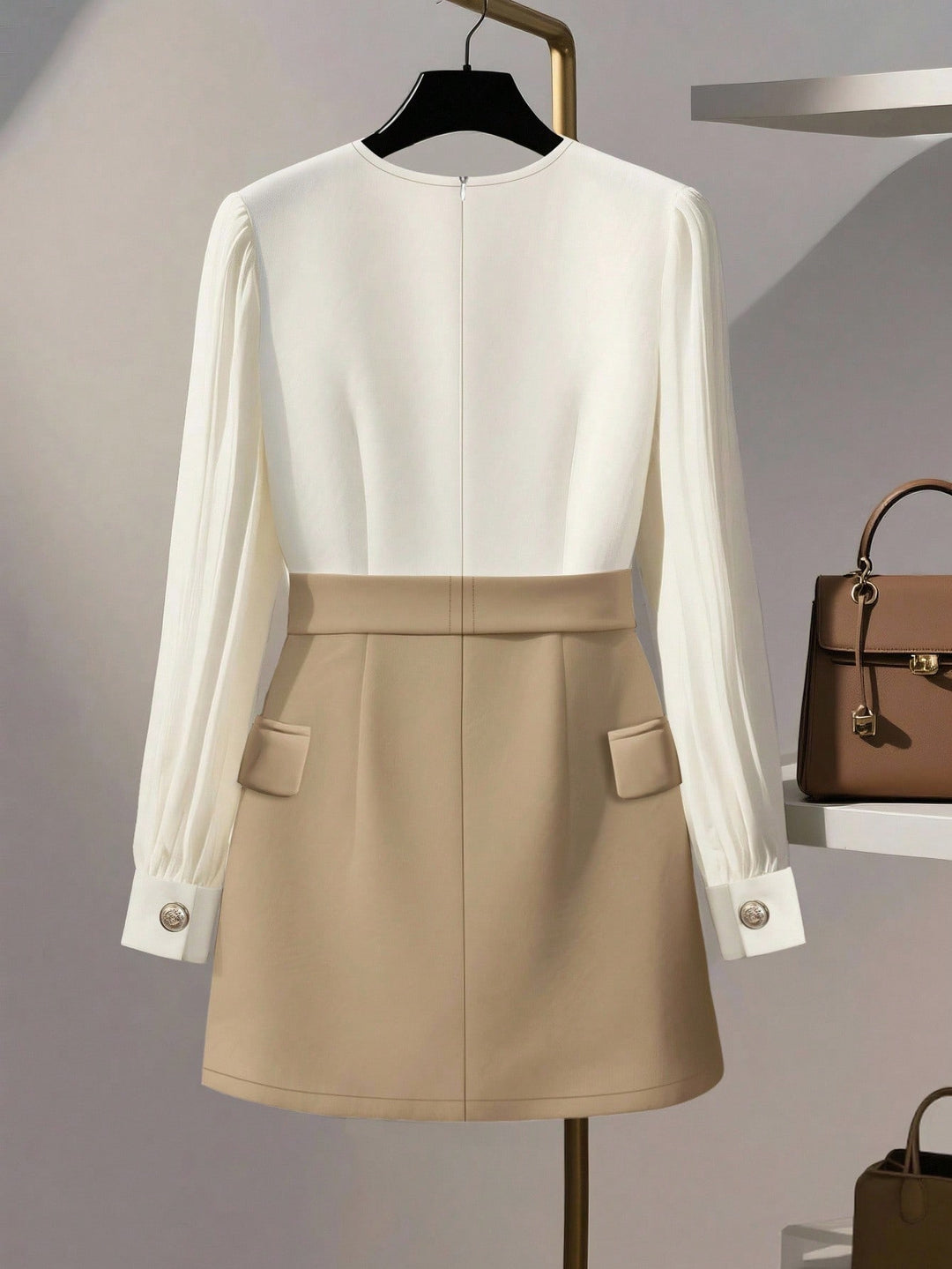 Rochie scurtă SHEIN, kaki