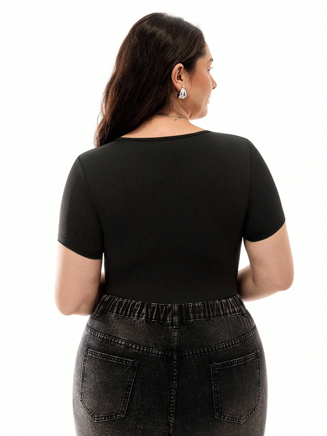 Body Shein Curve+, negru