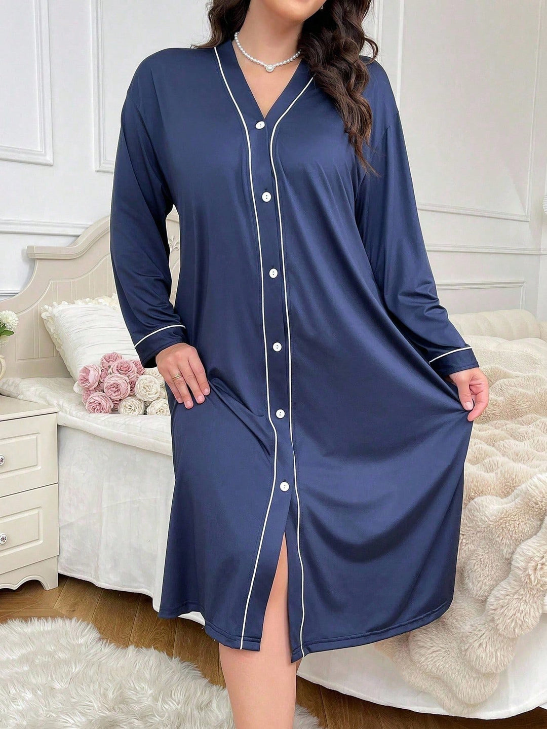 Rochie de noapte SHEIN, albastru
