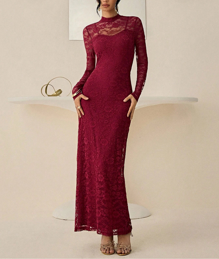 Rochie maxi Shein, vișiniu