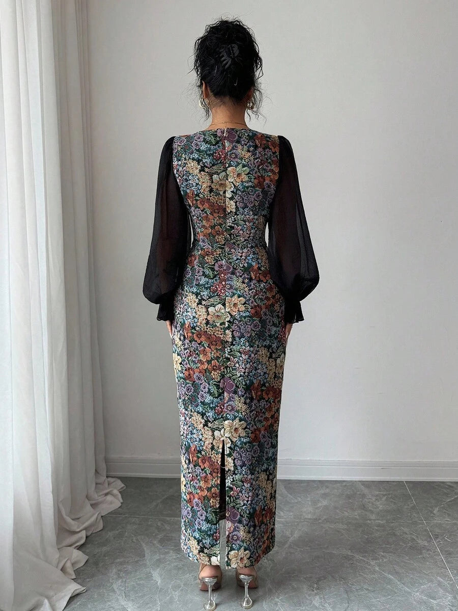 Rochie maxi SHEIN, mix culori