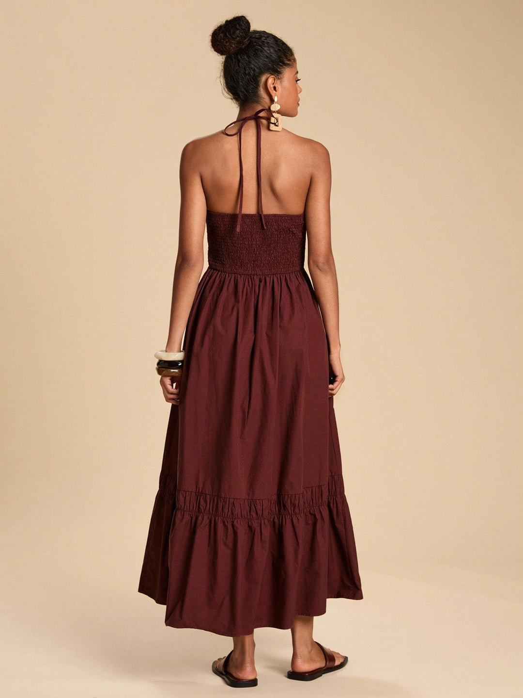 Rochie maxi SHEIN, maro