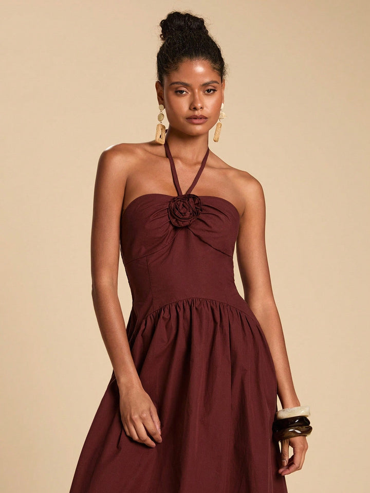 Rochie maxi SHEIN, maro