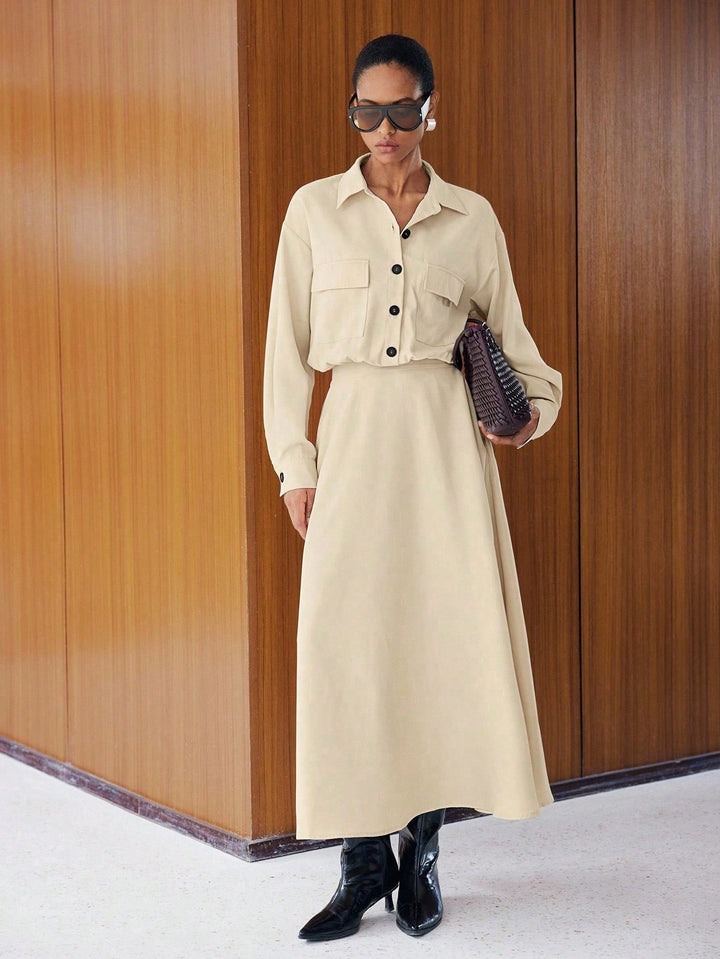 Rochie maxi SHEIN, kaki