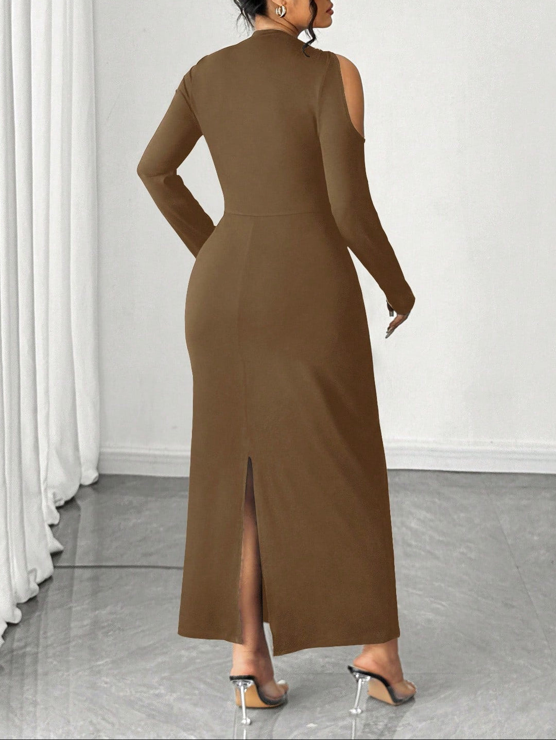 Rochie maxi SHEIN, maro