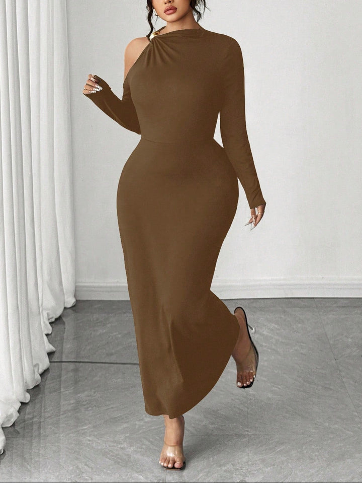 Rochie maxi SHEIN, maro
