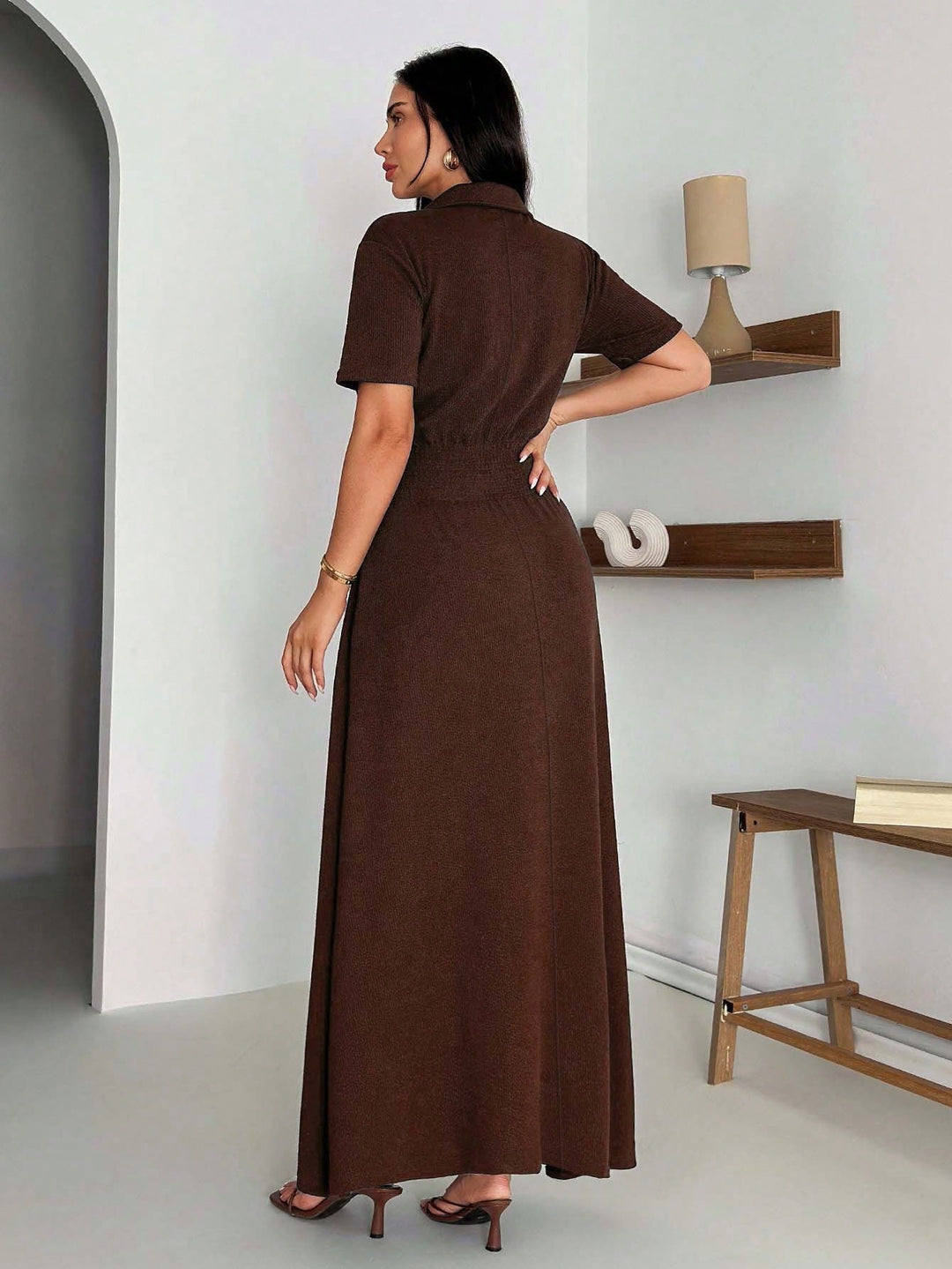 Rochie midi SHEIN, maro