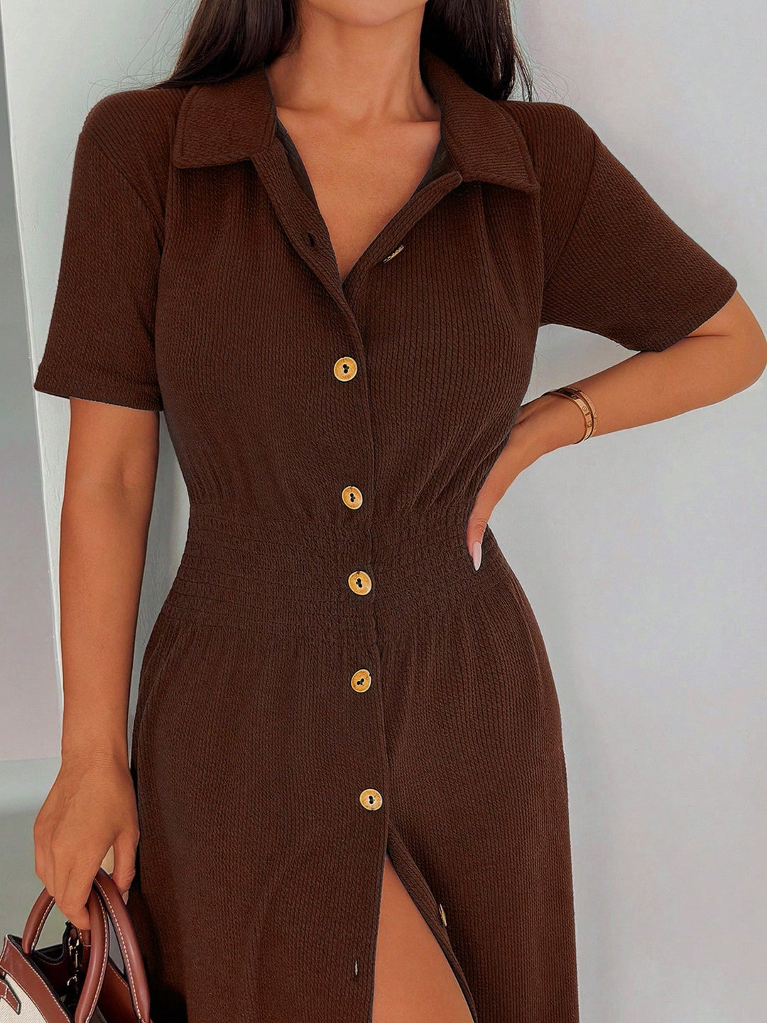 Rochie midi SHEIN, maro