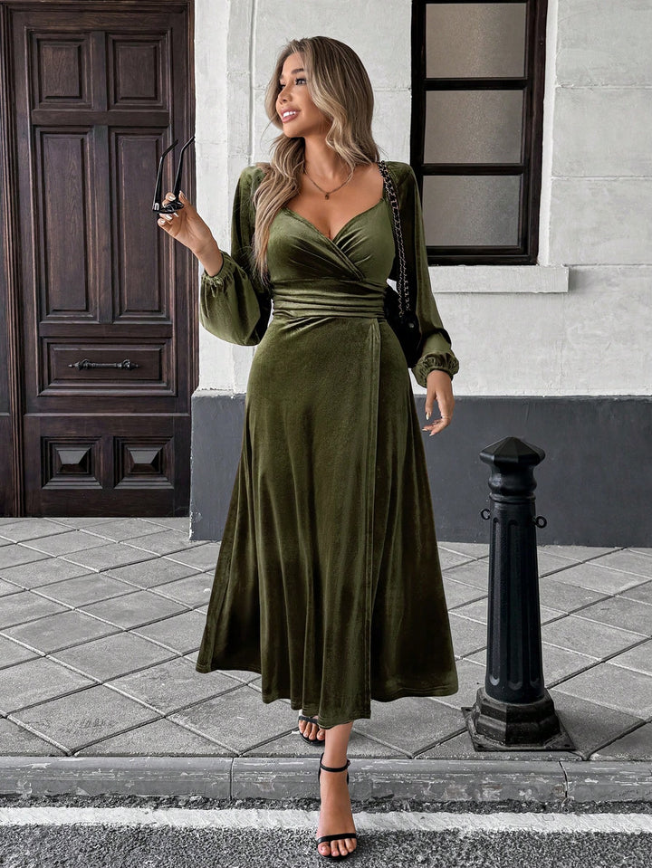 Rochie maxi SHEIN, kaki