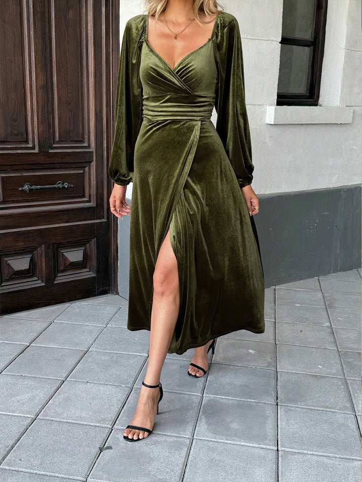 Rochie maxi SHEIN, kaki