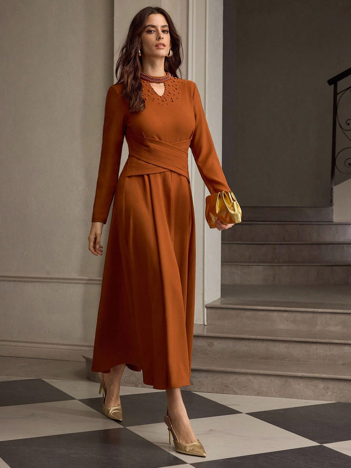 Rochie midi SHEIN, portocaliu