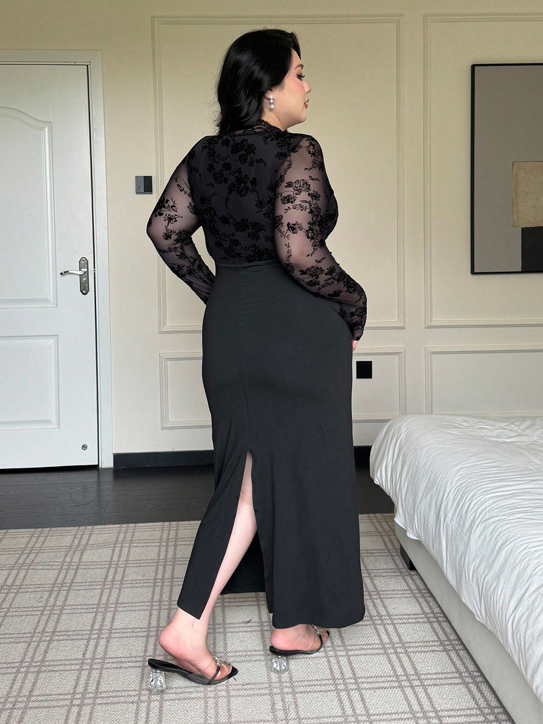 Rochie maxi SHEIN, negru