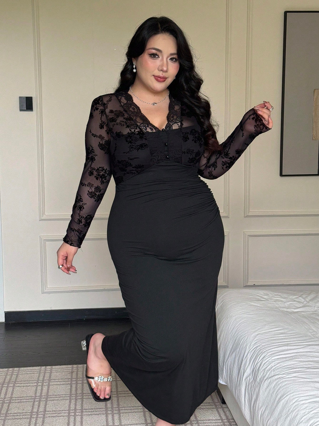 Rochie maxi SHEIN, negru