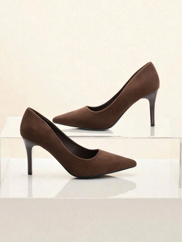 Pantofi cu toc SHEIN, maro