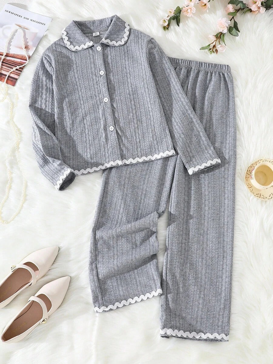 Compleu pijamale SHEIN, gri