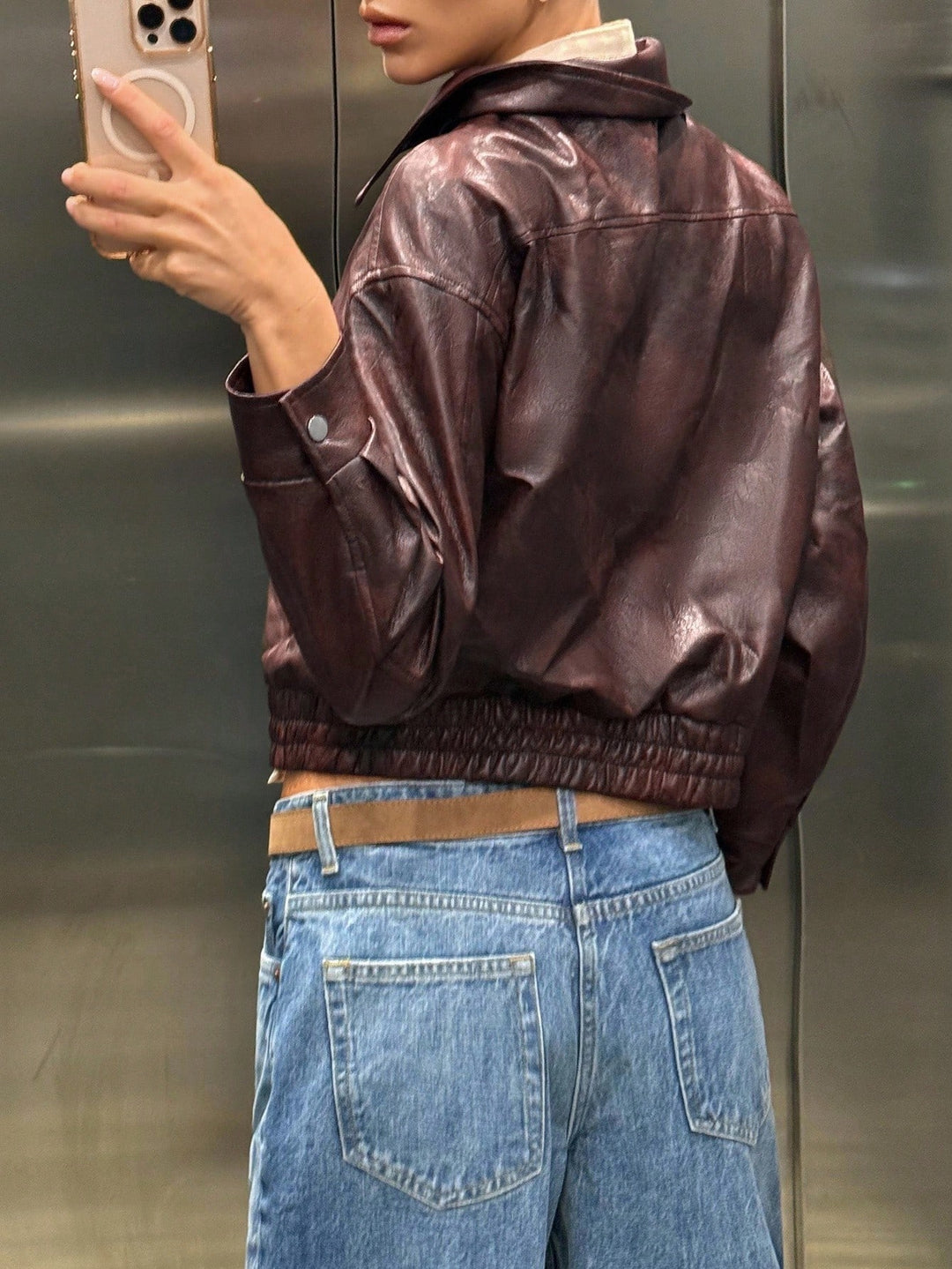 SHEIN Jacket, Brown