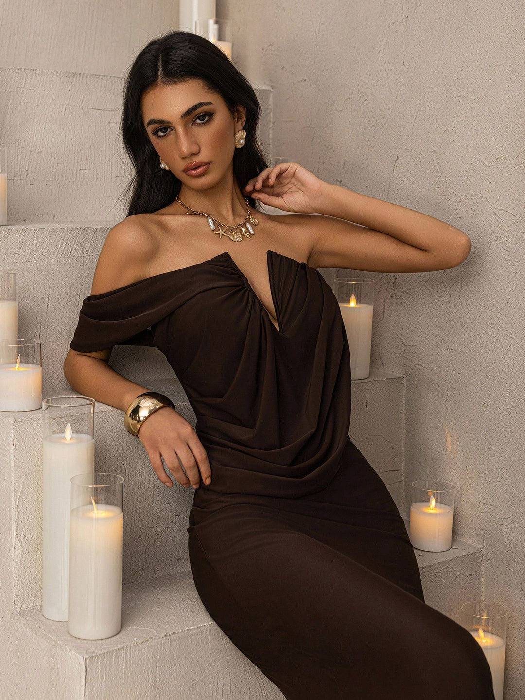 Rochie SHEIN, maro