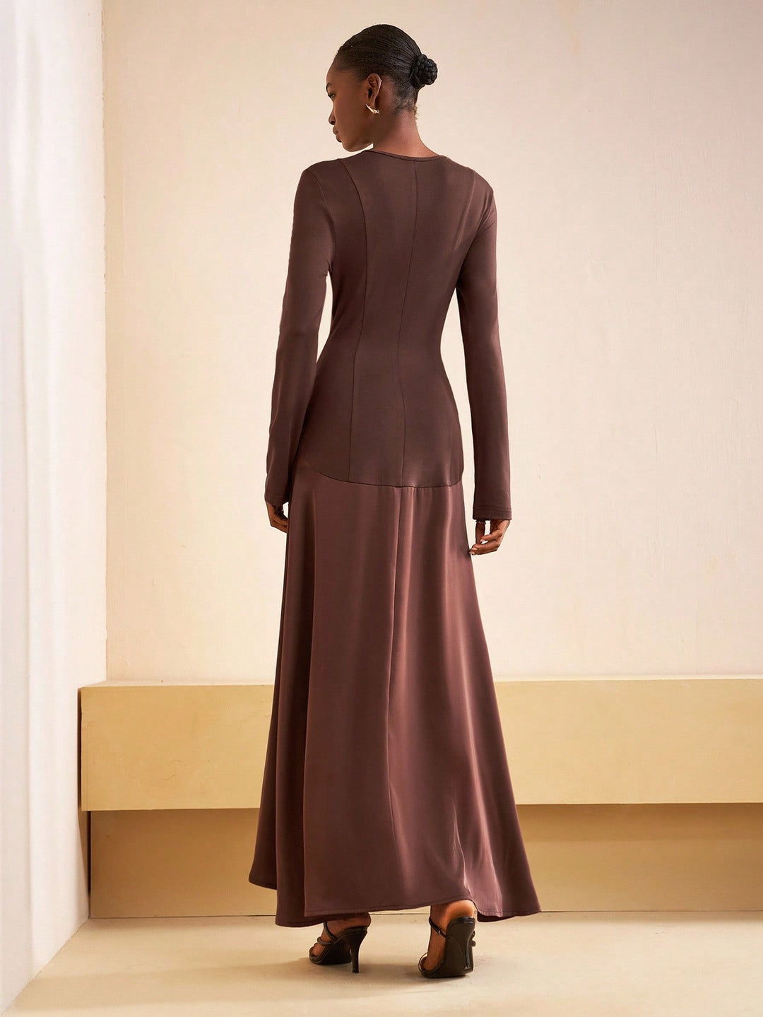 Rochie maxi SHEIN, maro
