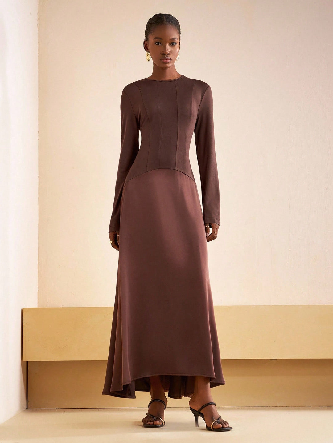 Rochie maxi SHEIN, maro