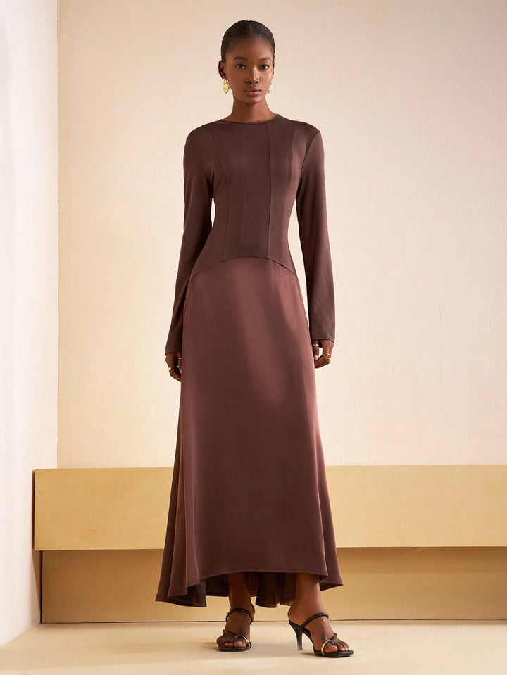 Rochie maxi SHEIN, maro
