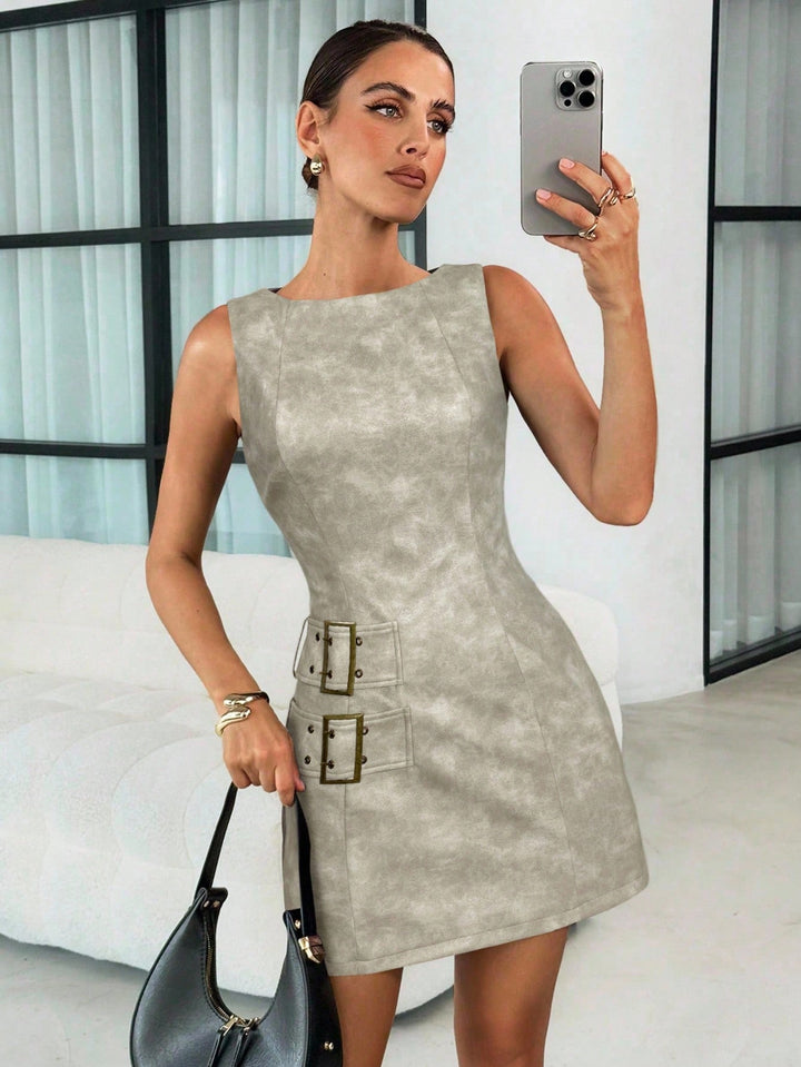 Rochie scurtă SHEIN, bej