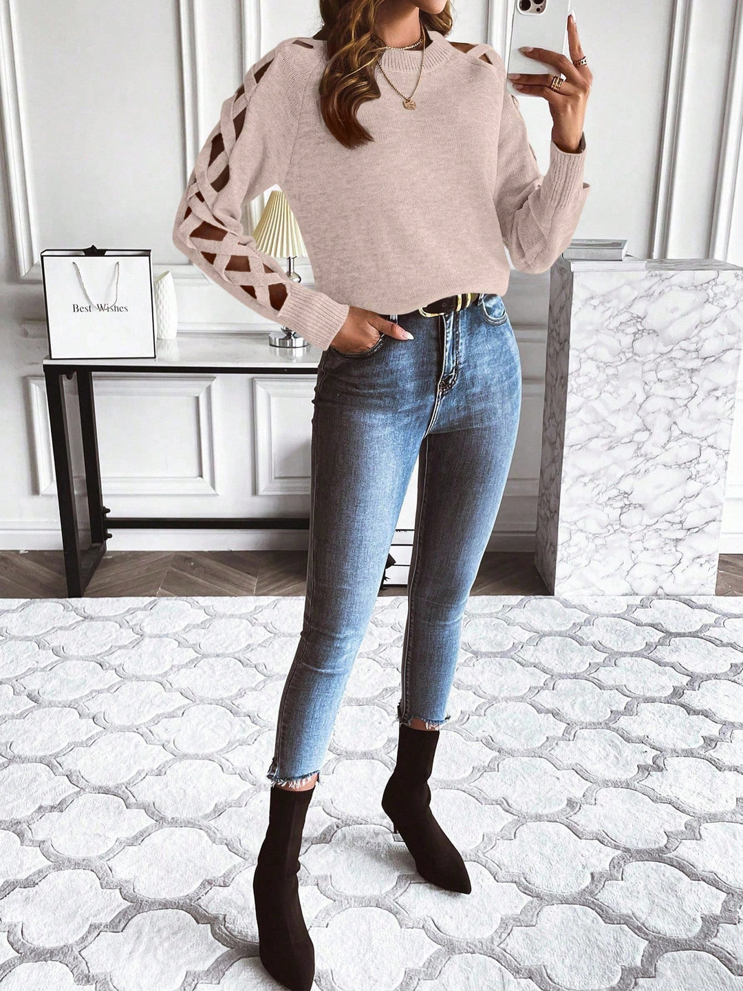 Pulover SHEIN, roz