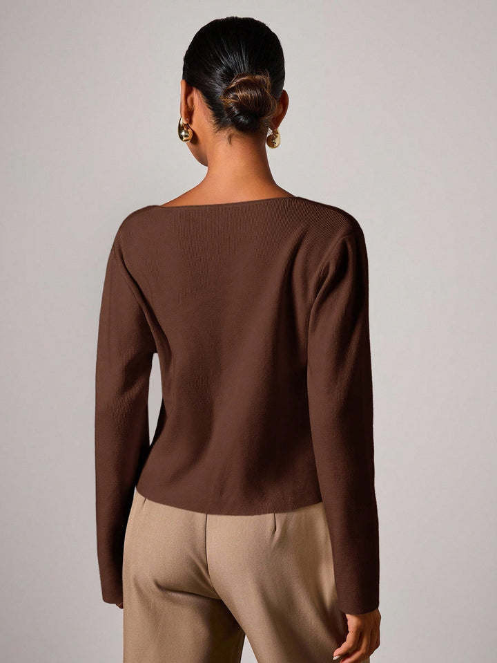 Cardigan SHEIN, maro