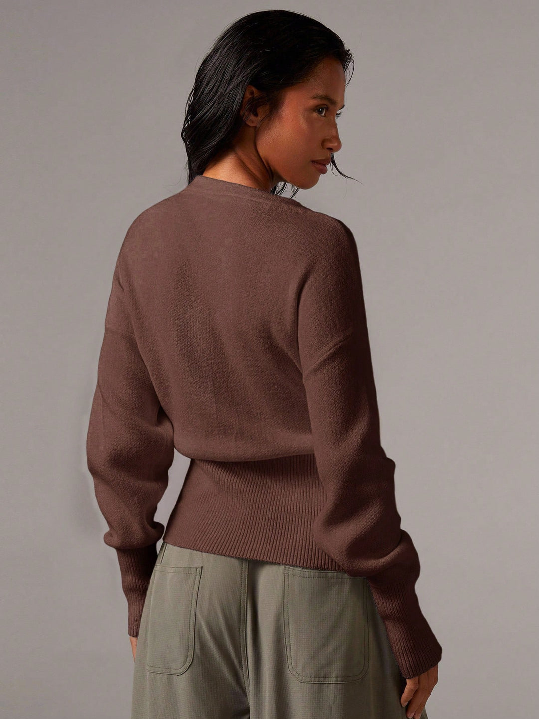 Cardigan SHEIN, maro
