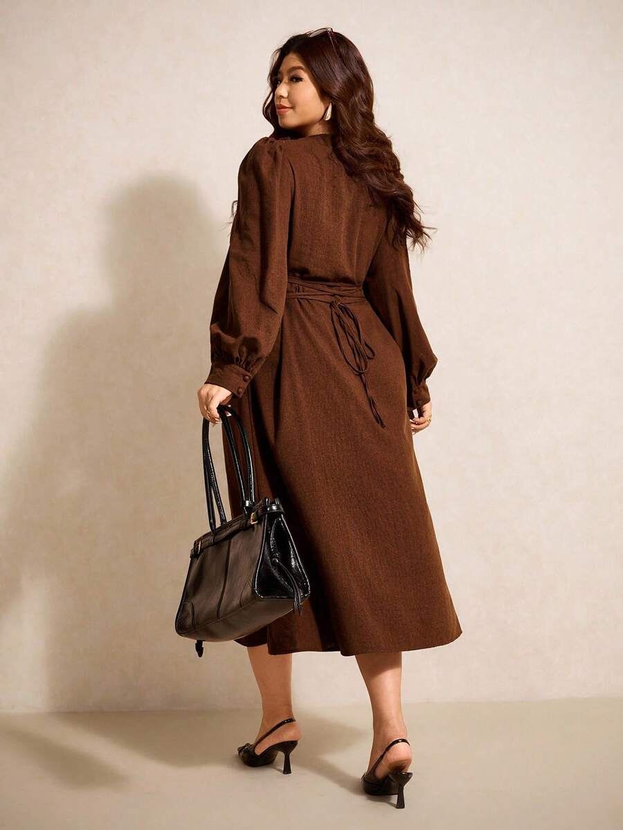 Rochie midi SHEIN, maro