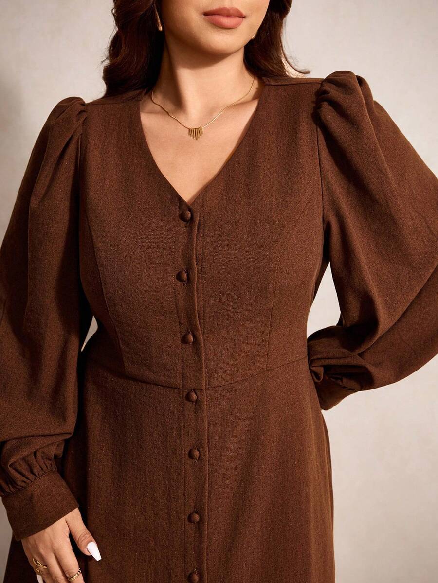 Rochie midi SHEIN, maro