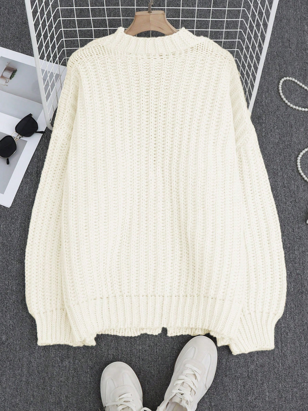 Cardigan SHEIN, alb