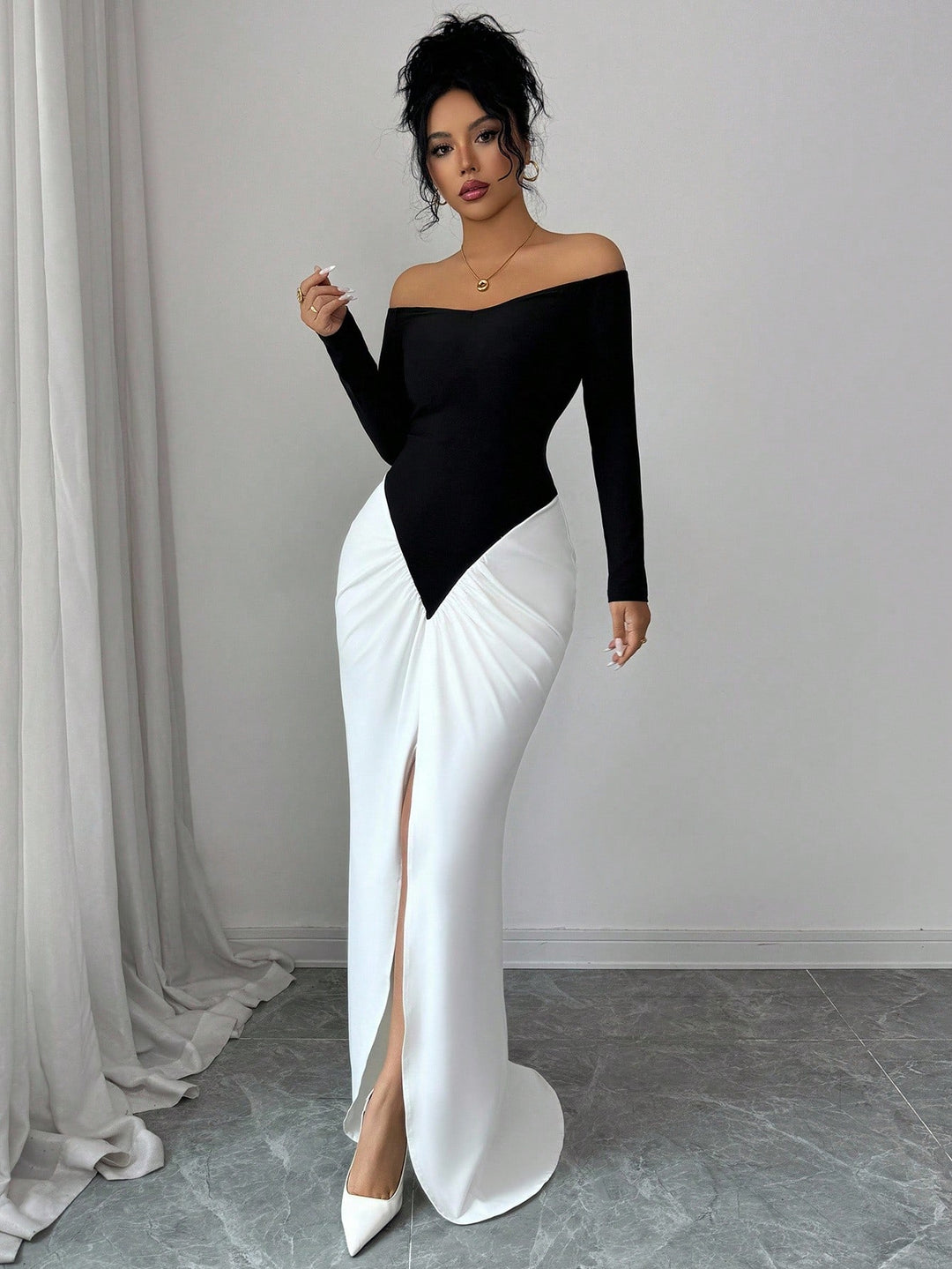Rochie maxi SHEIN, negru