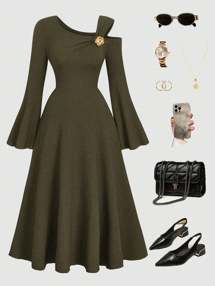 Rochie maxi SHEIN, verde