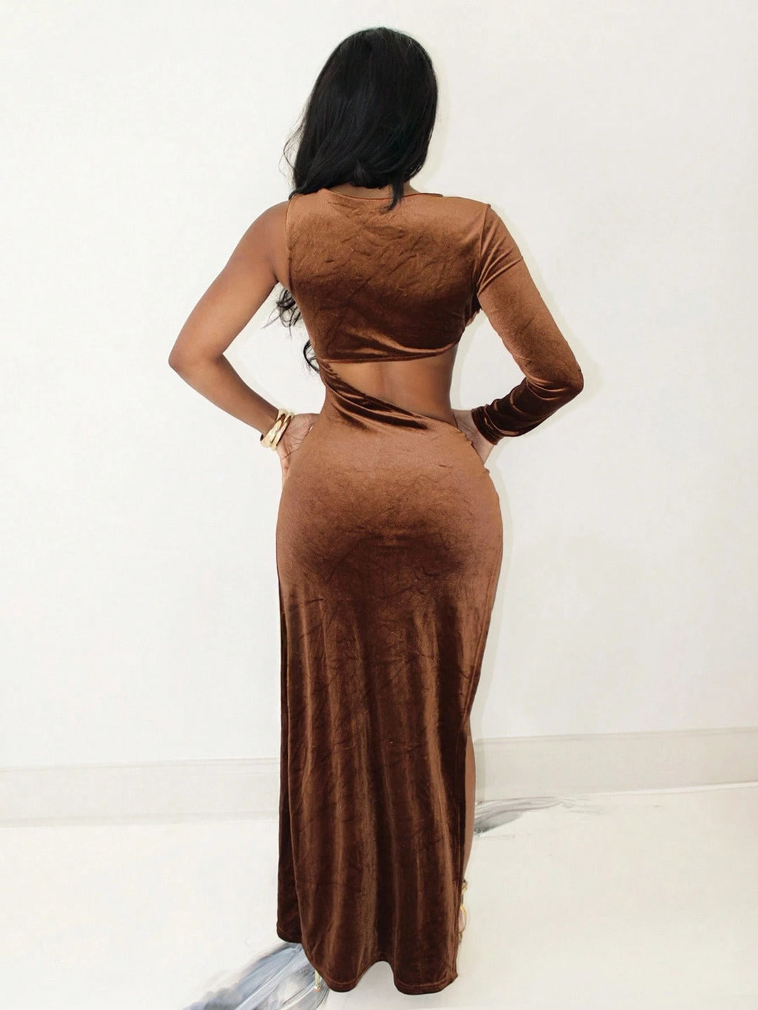 Shein barna maxi ruha