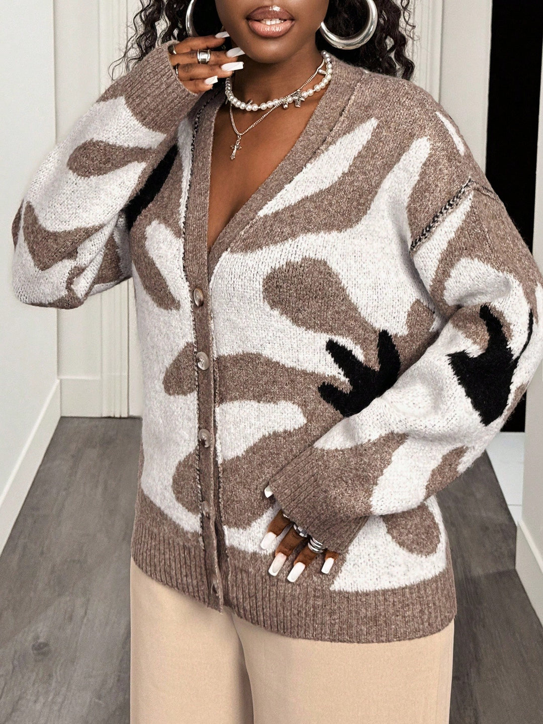 Cardigan SHEIN, gri