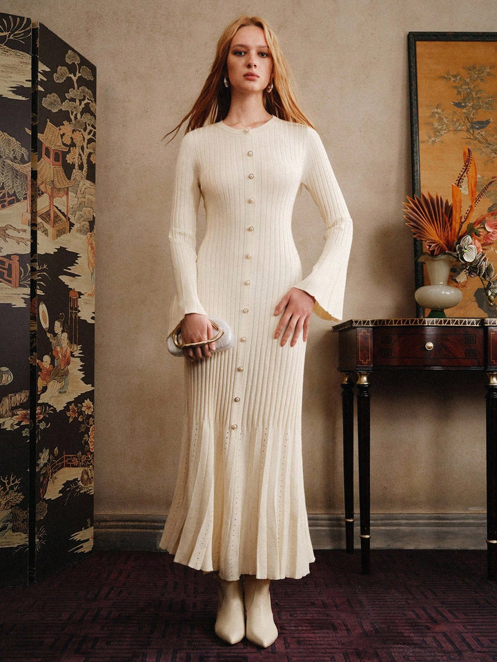 Rochie maxi SHEIN, crem
