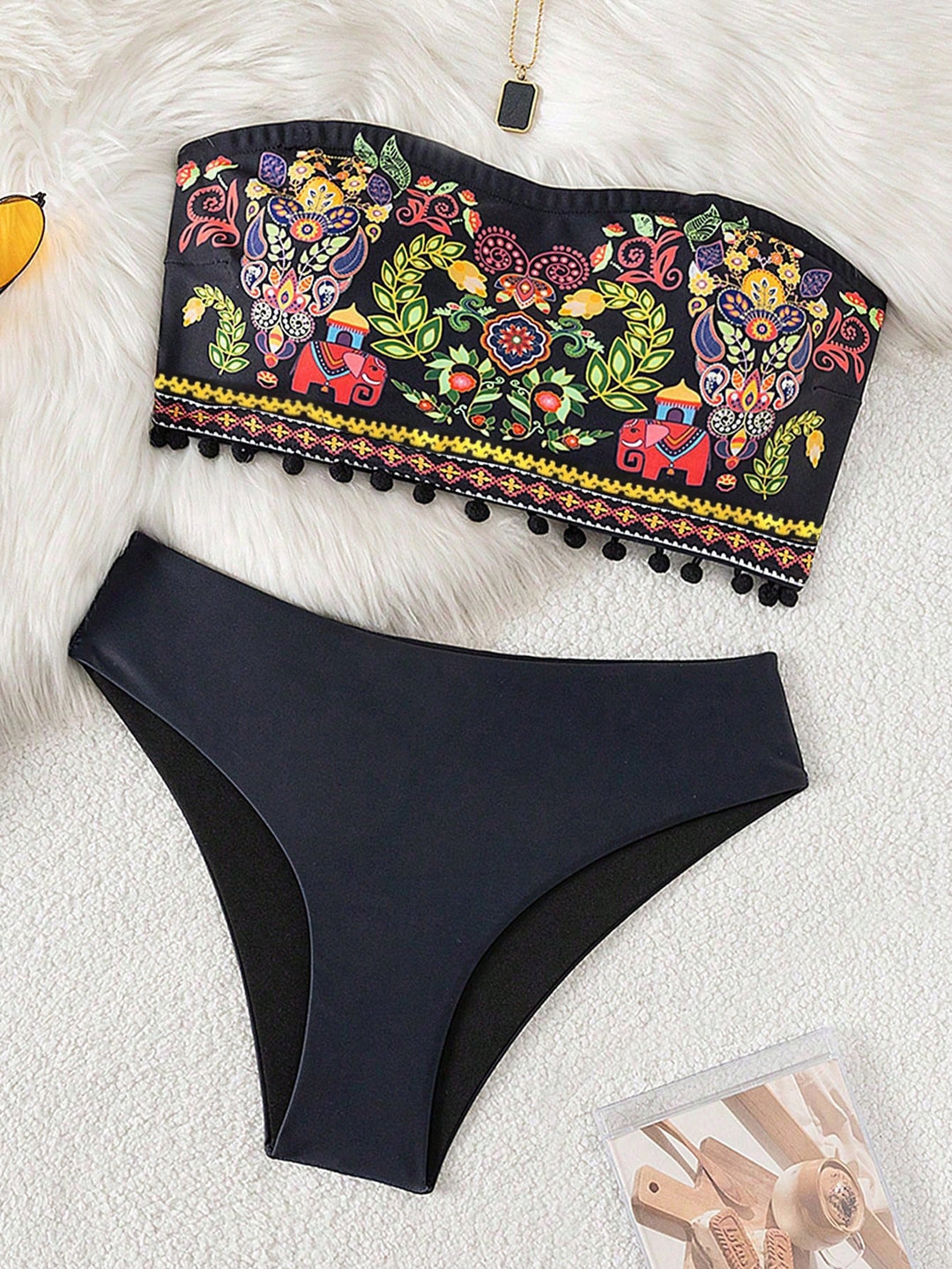 Set bikini SHEIN, negru