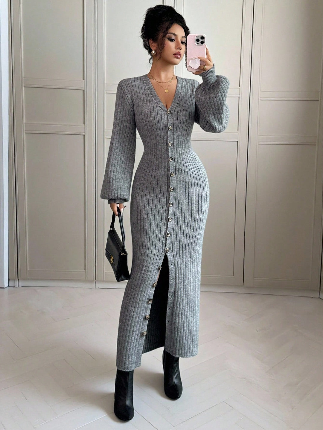 Rochie SHEIN, gri