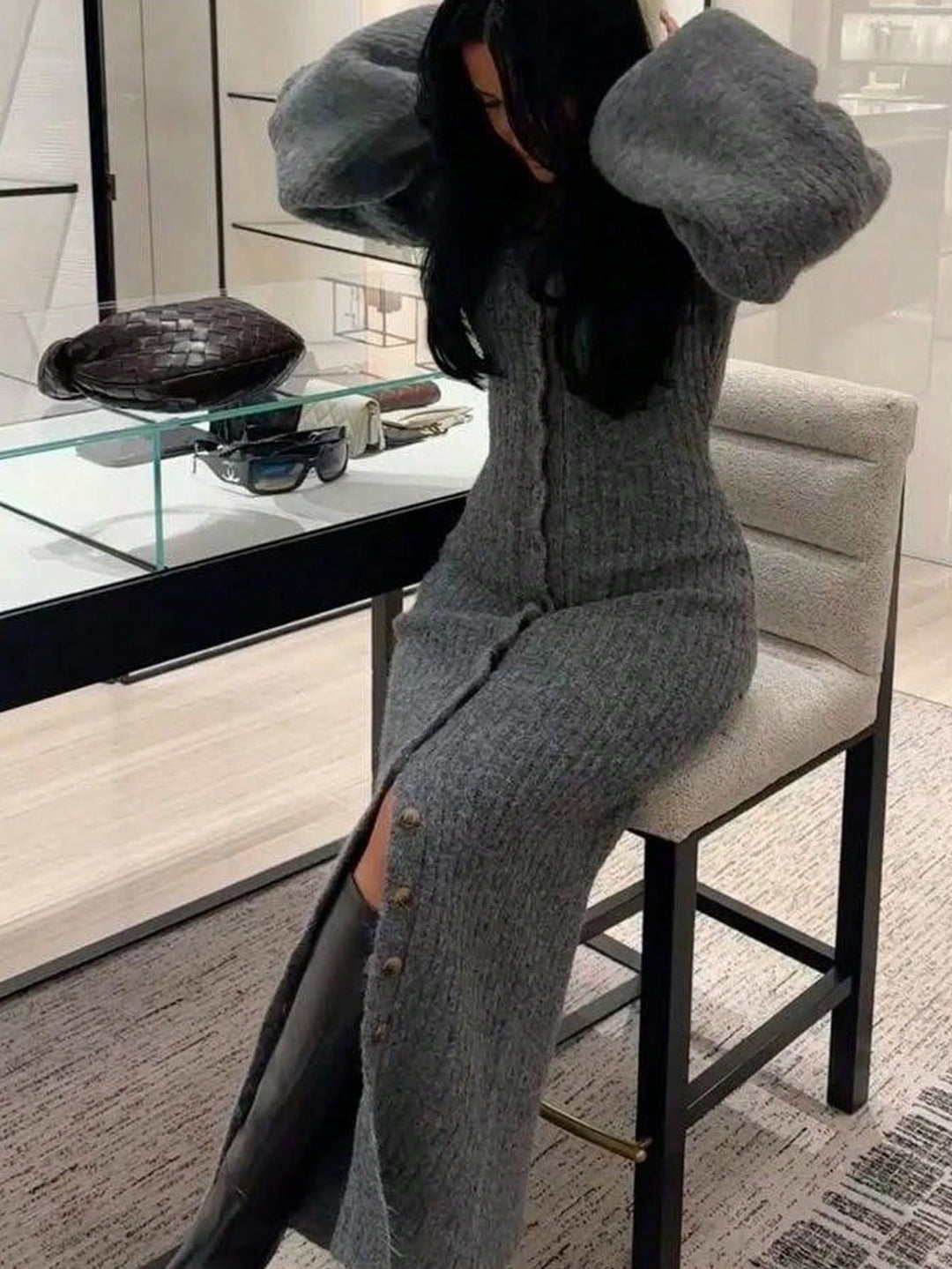 Rochie SHEIN, gri