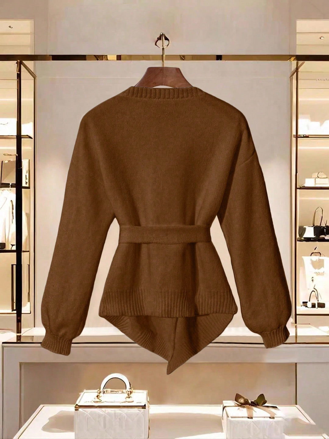 Cardigan SHEIN, maro