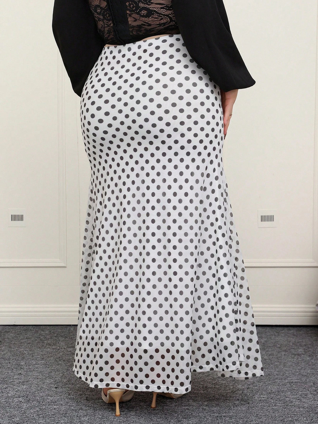 Fustă maxi Shein Curve+, mix culori