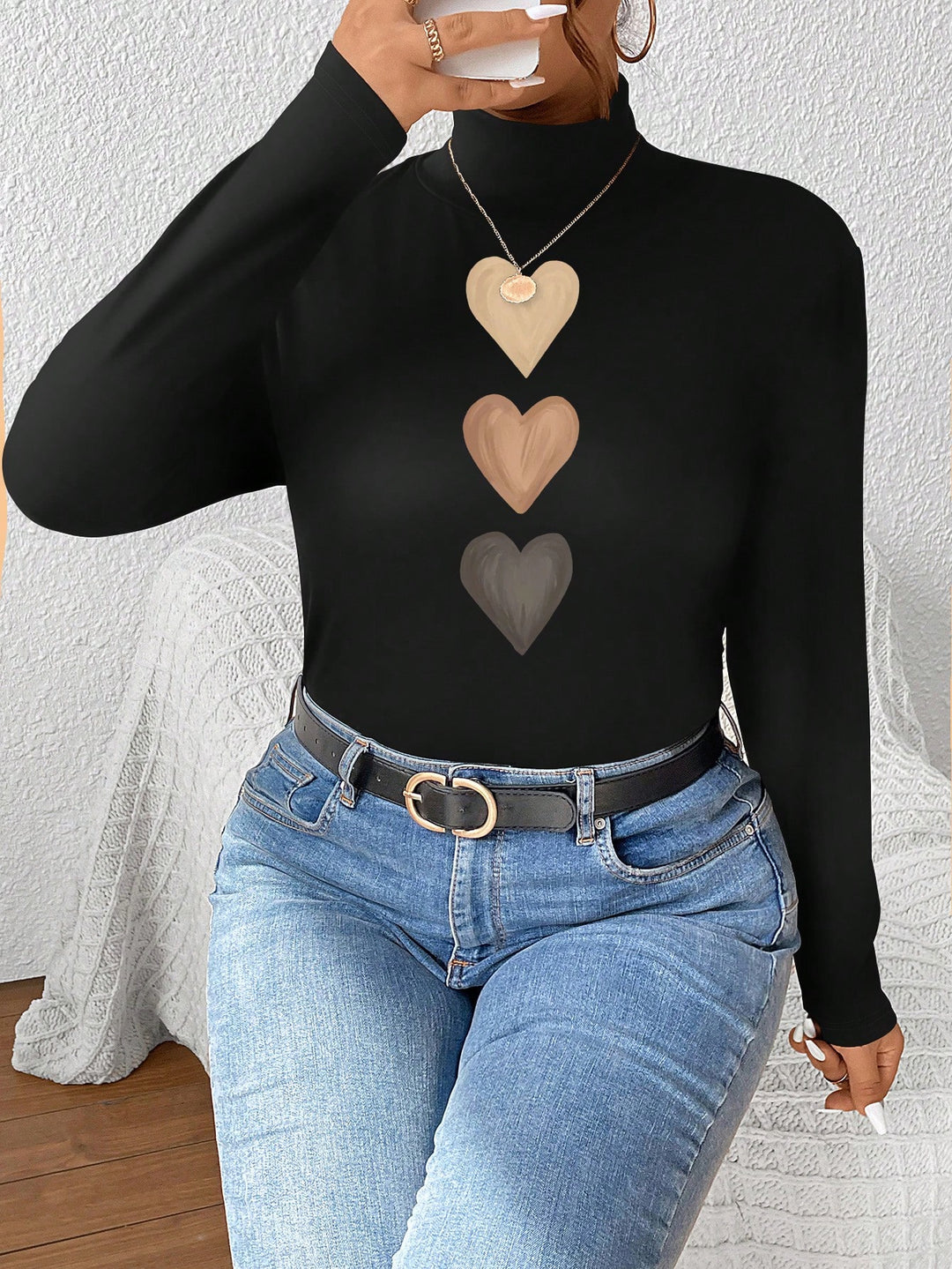 Bluză Shein Curve+, negru