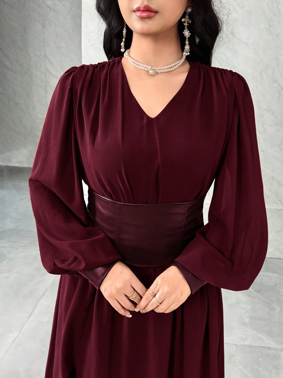 Rochie maxi SHEIN, vișiniu