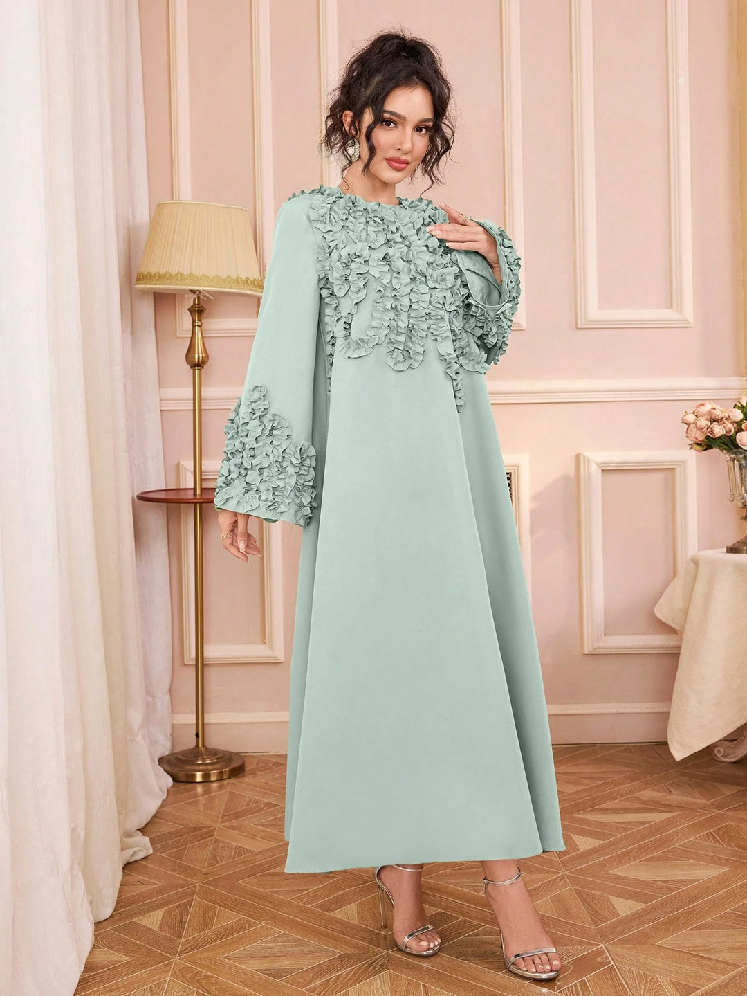 Rochie maxi SHEIN, verde