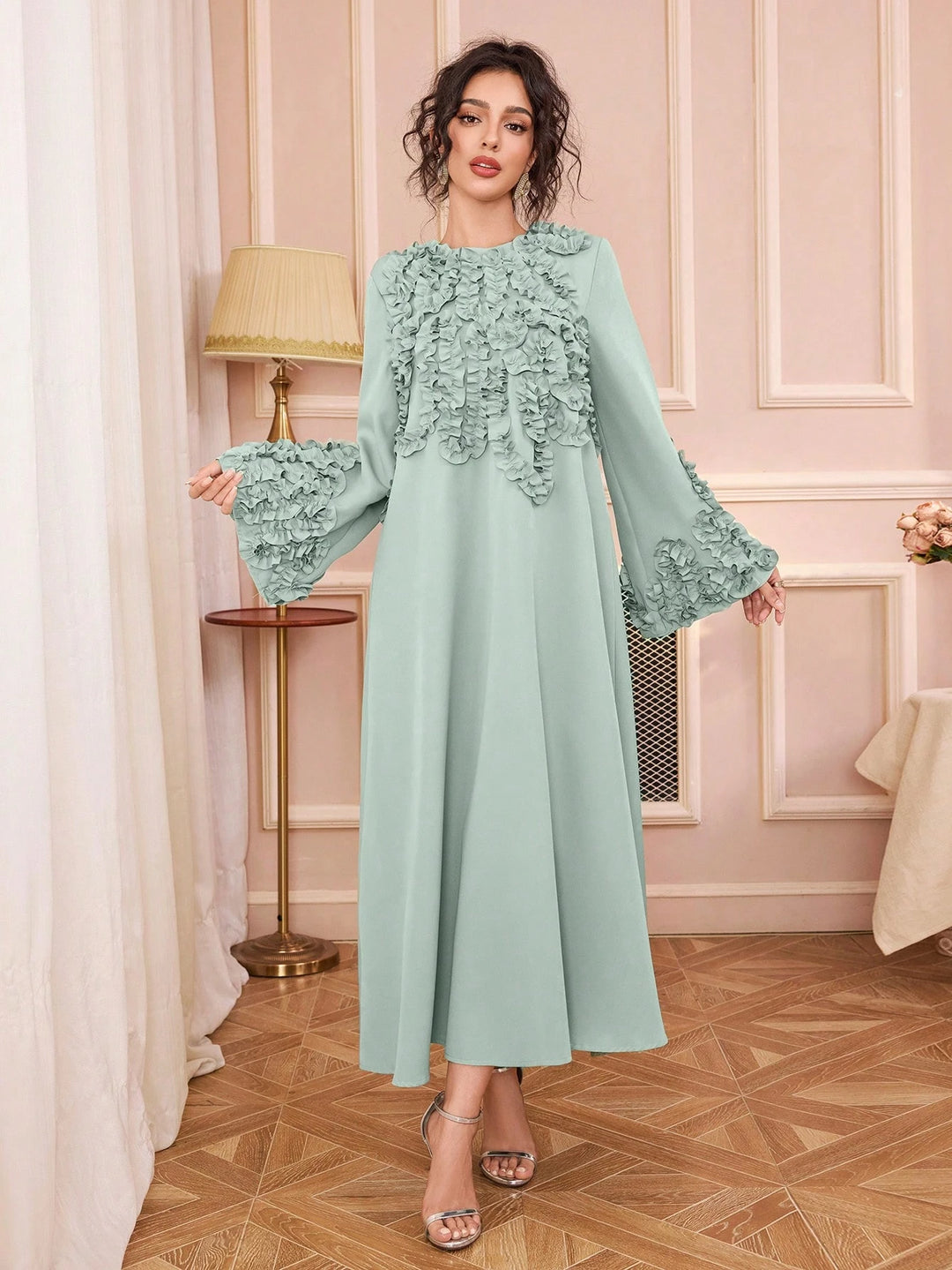 Rochie maxi SHEIN, verde