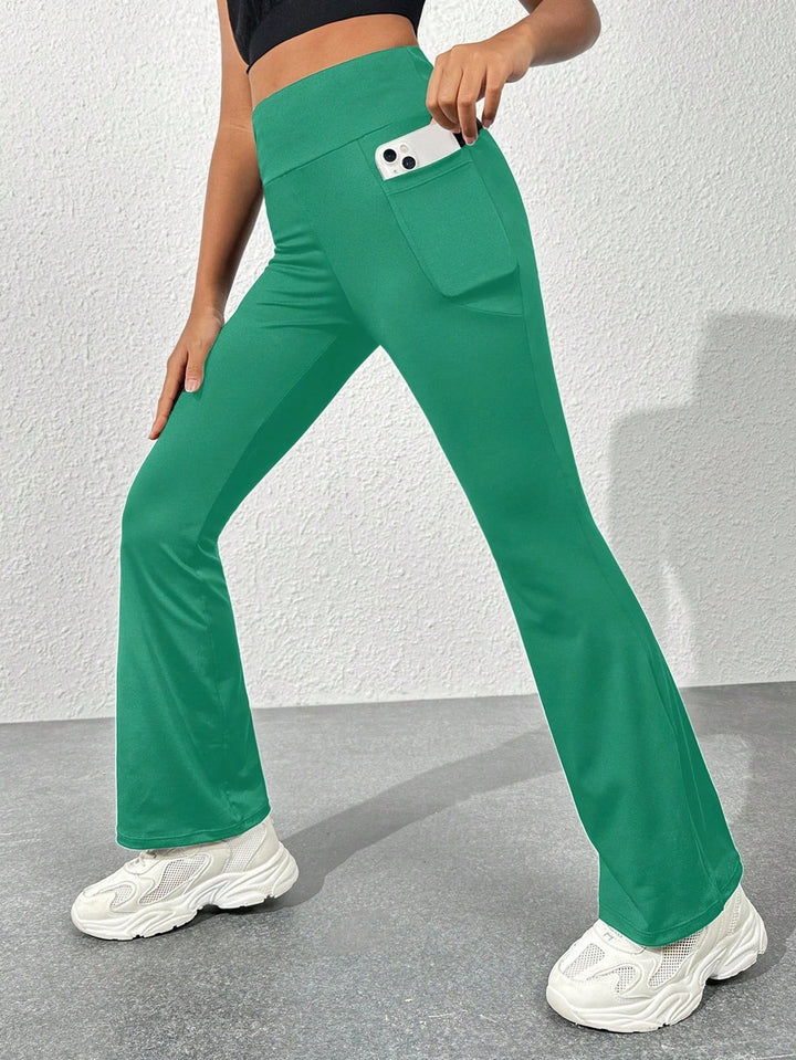 Pantaloni  sport SHEIN, verde