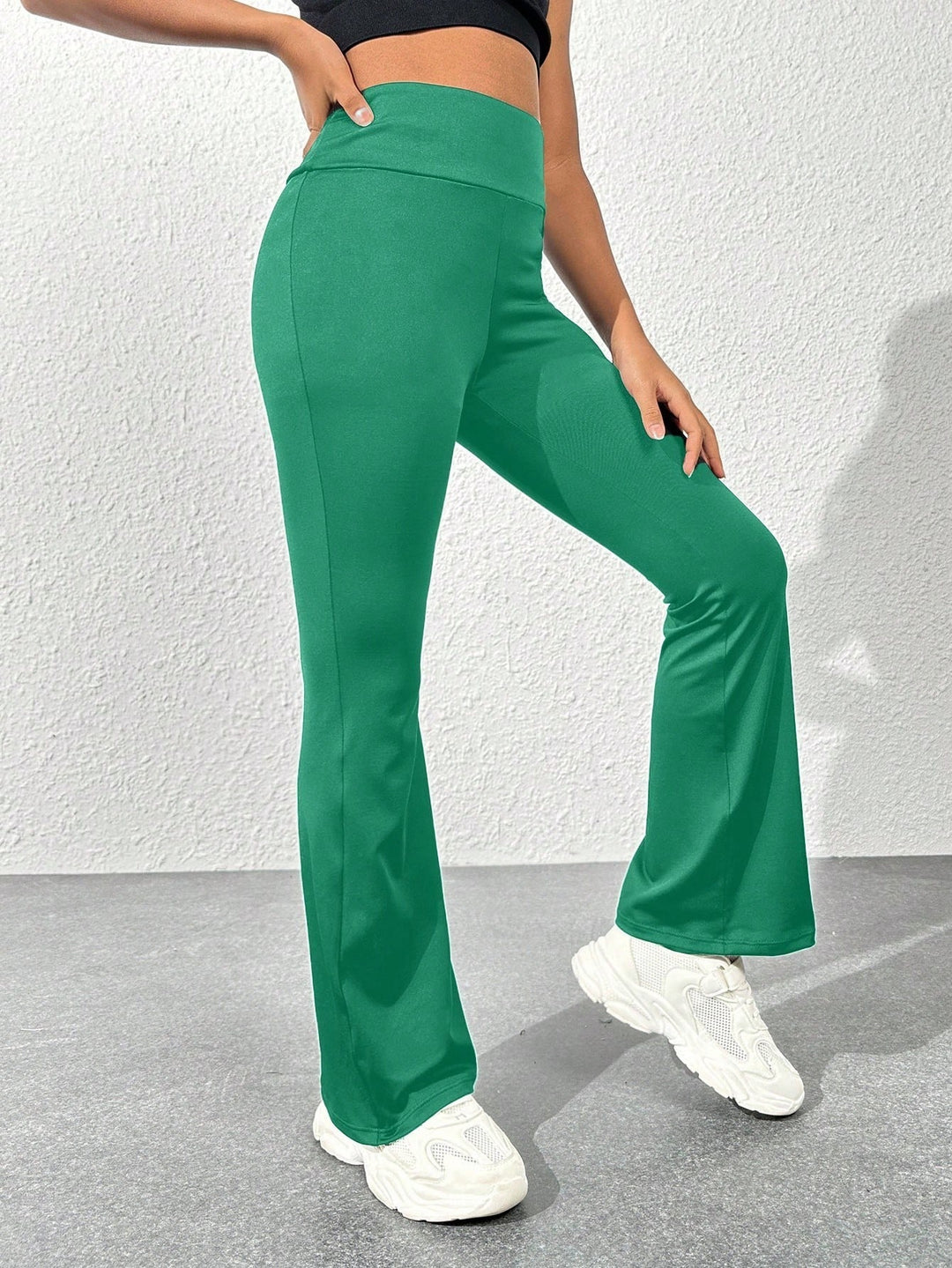Pantaloni  sport SHEIN, verde