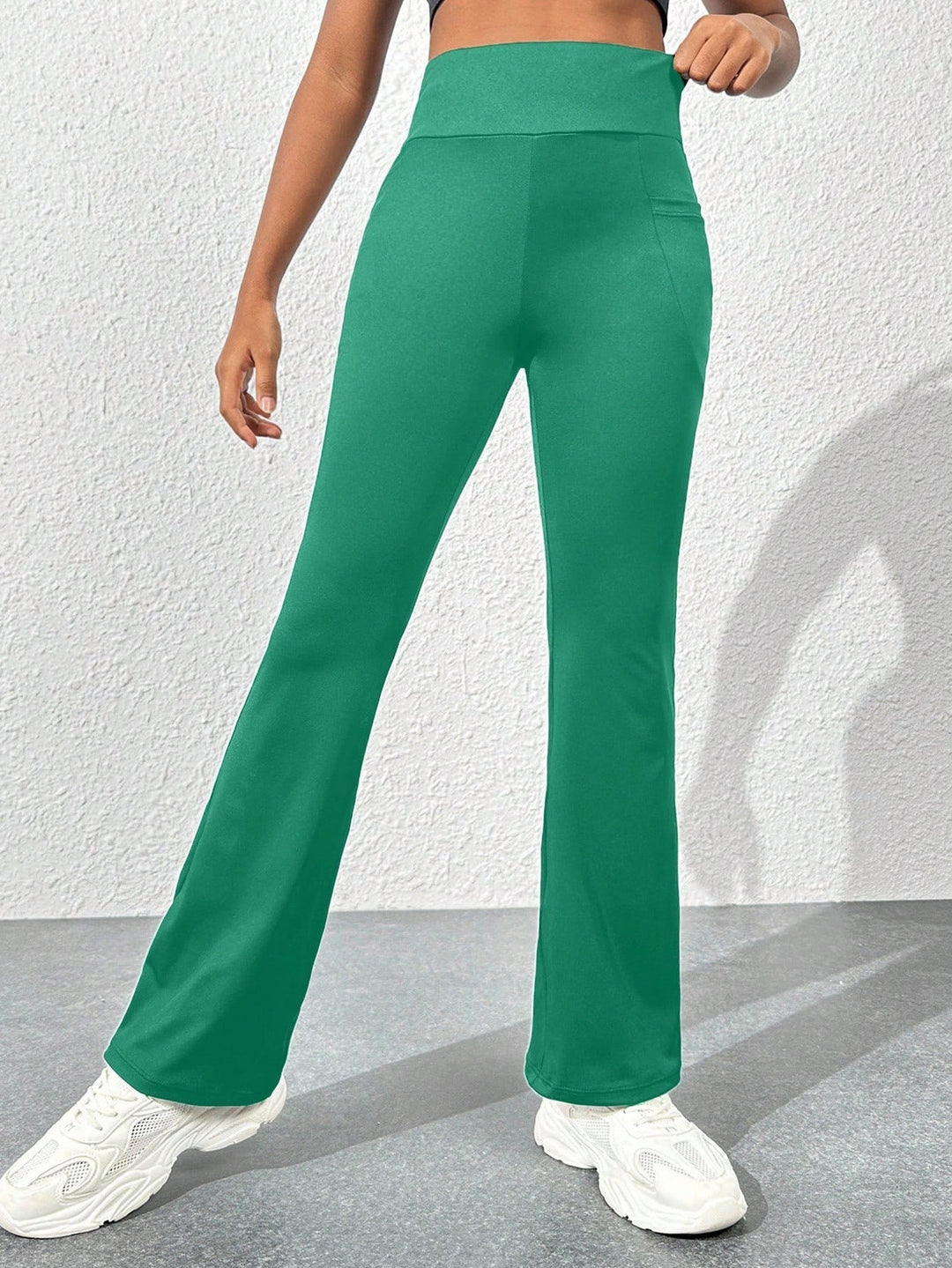 Pantaloni  sport SHEIN, verde