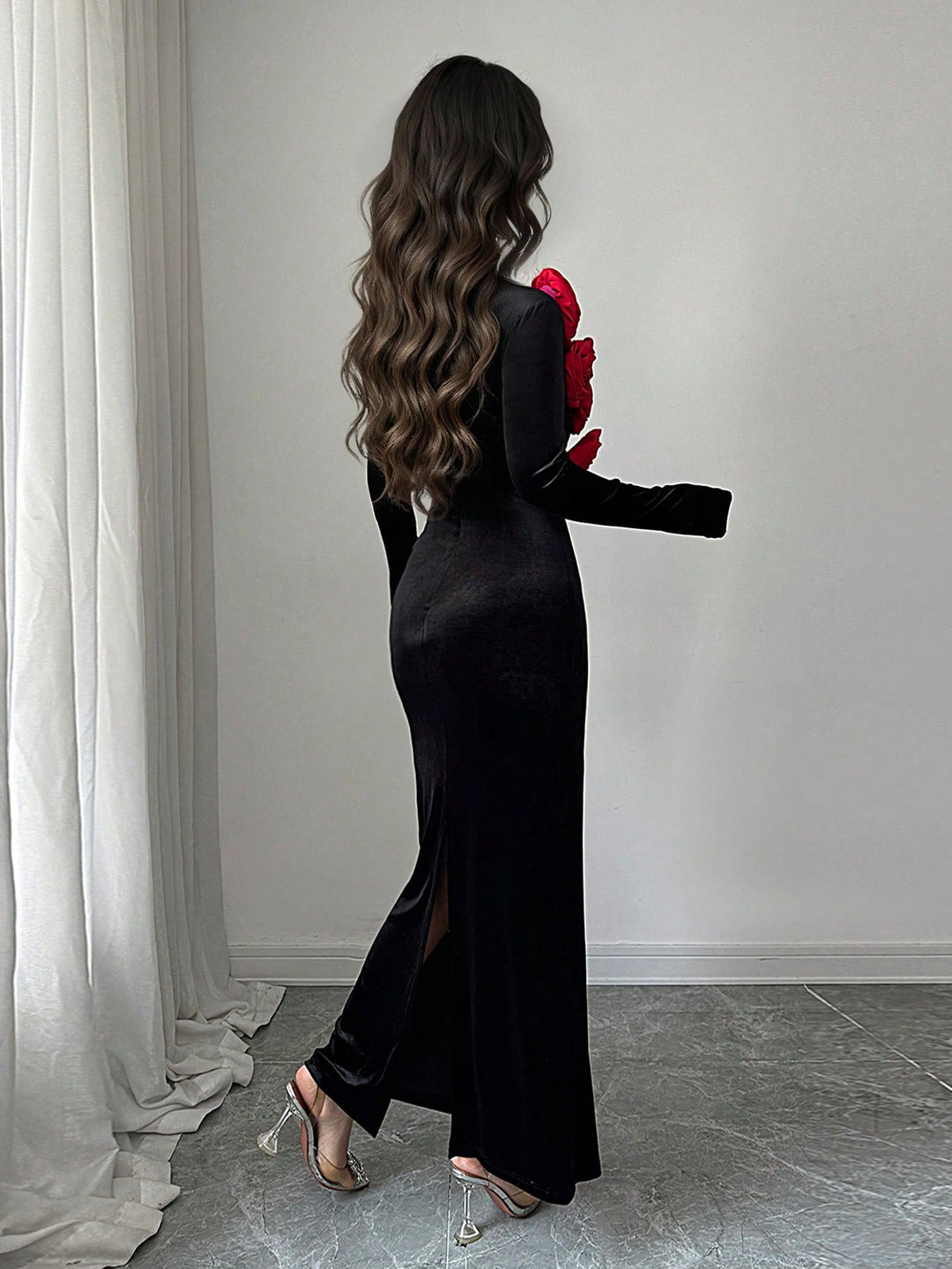 Rochie maxi SHEIN, negru